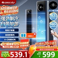 格力(GREE)【等离子除菌】冷静宝家用空调扇加湿冷风扇水冷降温无叶塔扇节能冷风机制冷小空调 KS-06X70Dag