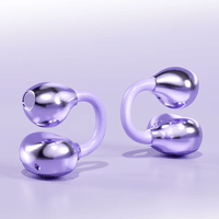 艾勒丝汀【2025新款丨云感佩戴】蓝牙耳机耳夹开放式骨传导概念OWS无线跑步运动通话降噪挂耳适用苹果安卓 陶瓷白【双核空间音效丨AI实时翻译】 IMAX影院环绕音丨云感佩戴