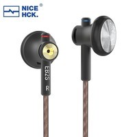 NICEHCK EB2S平头塞伊酱HiFi发烧耳机LCP振膜动圈有线线控低音流行人声古典原道耳机 EB2S黑色无麦 3.5mm