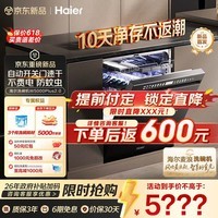 海尔（Haier）【麦浪套系】洗碗机嵌入式W5000Plus2.0双面洗消毒163升22套大容量60000Pa10天净存EYSZW22586SHU1