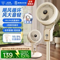 钻石牌（DIAMOND）电风扇空气循环扇落地扇家用风扇涡轮换气扇对流风扇落地节能轻音机械款YY