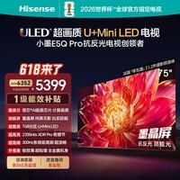 海信电视小墨E5Q Pro 75英寸超画质U+Mini LED 信芯芯片 墨晶屏300Hz 75E5Q-PRO 75英寸