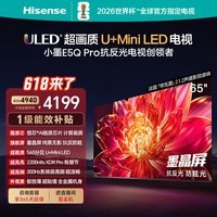 海信（Hisense）电视小墨E5Q Pro 65英寸超画质U+Mini LED 信芯芯片 墨晶屏300Hz 65E5Q-PRO E5NPRO升级款 65英寸