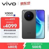 vivo X300 12GB+256GB 纯粹黑 蔡司2亿超级主摄 蔡司APO超级长焦 5年持久流畅OriginOS 6 拍照 AI手机
