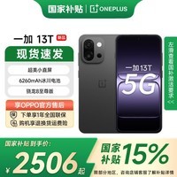 一加  13T 【国家补贴】 性能超强小直屏 骁龙 8 至尊版 冰川电池 AI 5G游戏手机 云墨黑 12GB+256GB 官方标配