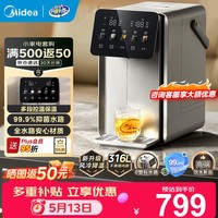 美的（Midea） 小魔方pro电热水瓶 风冷快速降温电水壶 多段恒温电热水壶饮水机 316L母婴不锈钢烧水壶 5L 【新款】SP50E-31FPro