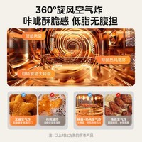 美的(Midea)小旋风空气炸微波炉烤箱一体机 800W变频 不锈钢腔体 智能解冻 低噪音23L(C2F1)
