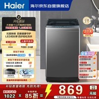 海尔(Haier)波轮洗衣机全自动 10KG 直驱变频 漩瀑洗 除菌螨 博卡灰 一级能效 家用大容量 XQB100-BZ2GD0