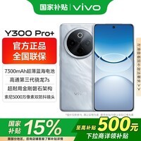 vivoY300 Pro+手机5G 国家补贴  7300mAh超薄蓝海电池 90w远航闪充 旗舰机索尼5000万像素双防抖镜头 星空银 12GB 512GB 官方标配版