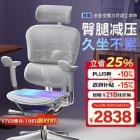 Ergonor【重磅新品】保友金豪E2 Pro 旗舰人体工学椅 办公椅电脑椅电竞椅 银白网