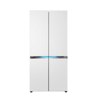 美的（Midea）熊墩墩603L十字门冰箱超薄零嵌入式双系统2.0超大容量以旧换新白色BCD-603WUSPZM(E)国家补贴