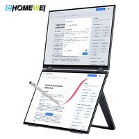 EHOMEWEI可折叠双屏便携式显示器16英寸1200P 笔触触控电脑笔记本副屏switch手机Ps5办公扩展X2