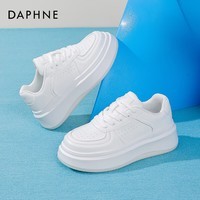 达芙妮厚底小白鞋女款2025新款秋季爆款板鞋子女增高百搭休闲鞋ZJ 白色 40