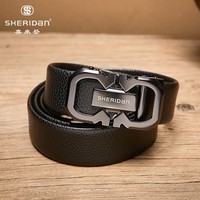 喜来登（SHERIDAN） 新款男士腰带 礼盒装 牛皮 商务休闲自动扣皮带 情人节礼物 NL260353S