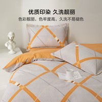 水星家纺出品百丽丝四件套 秋冬磨毛亲肤舒适套件 床单被套枕套 纳多【耐洗耐用】 1.5米床 床单款 （被套200*230cm）