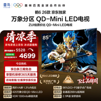 FFALCON雷鸟 鹤626款 85英寸 万象分区1300nits QD-MiniLED安桥音响288Hz高刷 平板游戏电视机85R69A