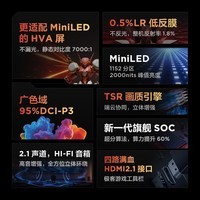 FFALCON雷鸟98/100英寸鹤6 Ultra 25款 千级分区MiniLED低反屏平板电视机 智能AI网络彩电 家电国家补贴 98英寸 无开机广告 98S595C Ultra