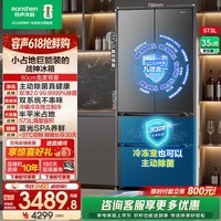 容声【价保618】【526升级款】战神573升大容量双系统法式电冰箱超薄零嵌入式一级能效BCD-573N40FQLAD BCD-573N40FQLAD灰色