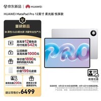 HUAWEI【教育优惠】 MatePad Pro 12英寸 柔光版 华为平板电脑 3K屏办公创作12GB+256GB 皓月银 悦享款