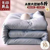 无印 A类10%大豆纤维秋冬季被子棉被芯【3到5天内发货】 【蓝灰】大豆纤维被 【200*230】6斤