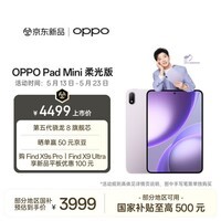 OPPO Pad Mini 国家补贴 8.8英寸平板电脑第五代骁龙8旗舰芯12GB+256GB莫奈紫柔光版 办公游戏娱乐平板