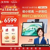 科大讯飞AI学习机T30 Lite 12.5英寸护眼大屏学生平板 中高考同源技术 星火+DeepSeek双AI模型 8+512G