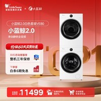 小天鹅（LittleSwan）小蓝鲸 洗烘套装 滚筒全自动家用洗衣机+热泵烘干机 蓝氧护色除菌纯平全嵌 TG10VE80+VE80 小蓝鲸 洗烘套装