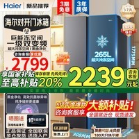 海尔(Haier)【国家补贴20%】冰箱519升大冷冻室双开门一级能效双变频大容量大冷冻小冷藏家用冰箱以旧换新 【黑金净化】519WLHSSEDX9