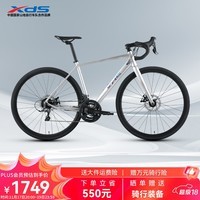 喜德盛2025款RC300公路自行车碟刹铝合金车架上班通勤代步车 银/灰 480mm