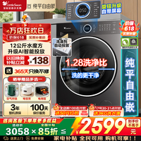 小天鹅（LittleSwan）滚筒洗衣机全自动家电补贴10公斤/12公斤水魔方大容量单洗/洗烘一体机带烘干一级能效以旧换新 【12KG 滚筒单洗 628p】1.28洗净比+水魔方