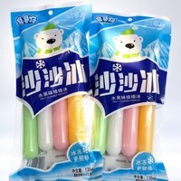 童年怀旧果味碎冰冰棒棒冰零食整箱 夏日冰冻棒棒棒果味混合 棒棒棒果味混合8支