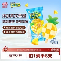 伊利冰工厂 炫菠萝雪泥味雪糕75克/支*6支