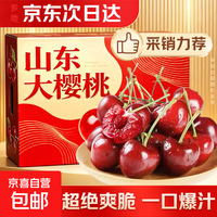 山东大樱桃【JD-多地次日达】新鲜水果国产车厘子生鲜水果端午节 4斤(净重) 【超划算】带箱5斤 超甜【单果20-26mm】