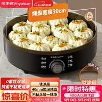 荣事达（Royalstar）电饼铛家庭用单面早餐机电煎锅煎饼锅多功能锅电饼铛加大加深40MM升级钛涂层RSD-BF628（T）