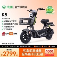 绿源【门店自提】K8新款电动自行车新国标 耐用智能电动车通勤代步 到门店选颜色