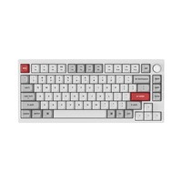 keychron渴创Z6Ultra Mac机械键盘 办公游戏键盘 铝坨坨客制化键盘 三模双8K电竞键盘 mac/Win双系统兼容 Z6U-双8K 红轴 非快拆 81键 闪白色