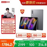 联想（Lenovo）小新PadPro GT 11.1英寸办公学习游戏AI平板电脑3.2K超清大屏骁龙8Gen3国家补贴教育优惠 8+256G灰