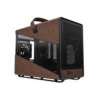 MONTECH蒙泰克Heritage PRO豪华版皮革提手电脑机箱 支持MATX主板/ATX电源/360水冷/40CM显卡/Type-c Heritage PRO黑色(PWM无光风扇*4)