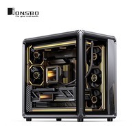 乔思伯(JONSBO)X400 深空灰 ATX海景房机箱(电竞框架/360水冷/5V ARGB灯效/13风扇位/支持背插/主板仓导风结构)