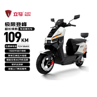 立马电动摩托车【CCTV大国品牌】极限登峰高速续航109KM超强劲电机72V38Ah铅酸电池智能电动车 浅塔灰