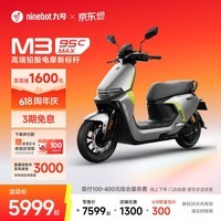 九号(Ninebot)电动摩托车 M3 95c MAX 智能电动车 高端铅酸电摩【门店自提】 到门店选颜色