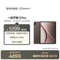 一加平板 3 Pro 国家补贴 13.2英寸平板电脑 第五代骁龙8至尊版 16GB+512GB 深棕 办公学习游戏平板