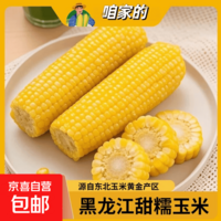新鲜真空黄糯玉米加热即食短大棒东北五常甜糯玉米早餐超市直播间 真空玉米2根*250g 净重