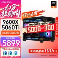 七彩虹（Colorful）9700X RTX 5080 5070 5060 Ti主机9600X台式diy组装电脑电竞游戏整机 配置二：R5 9600X+5060Ti主机