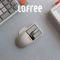 洛斐（Lofree）小翘鼠标无线三模PBT办公鼠标OLED显示屏DPI家用办公便携 复古灰