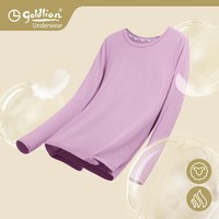 金利来女士保暖内衣女羊毛轻薄圆领简约基础打底秋衣秋裤保暖套装 黑色 M