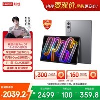 联想（Lenovo）小新PadPro GT 11.1英寸办公学习游戏AI平板电脑3.2K超清大屏骁龙8Gen3国家补贴教育优惠 12+256灰