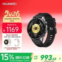 华为(HUAWEI)WATCH GT 6 雅丹黑 46mm智能手表多维情绪健康全新骑行体验21天超长续航华为GT6手表GT5升级