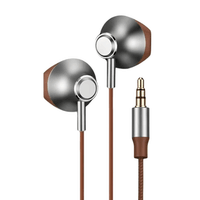 可芝(KERZY)有线耳机Type c入耳式 HIFI音质双音驱动 音乐耳机3.5毫米 多功能线控带麦 听声辨位游戏耳机 KE103BN咖色 3.5mm圆口|手机平板笔记本|1.2米线控带麦