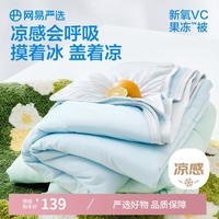 网易严选果冻被空调被夏被 A类凉感被 凉感值0.36 雪霜钰蓝 200*230cm